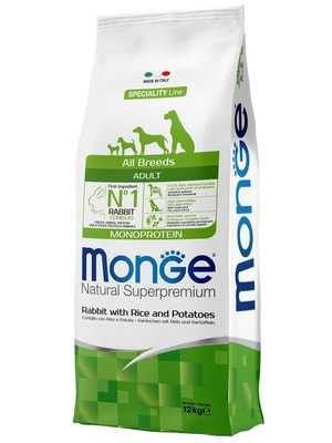 Повседневные корма Monge Сухой корм Monge Dog Speciality Line Monoprotein для взрослых собак всех пород, из кролика с рисом и картофелем 12 кг (вид 9) Повседневные корма Monge Сухой корм Monge Dog Speciality Line Monoprotein для взрослых собак всех пород, из кролика с рисом и картофелем 12 кг (фото, вид 9)