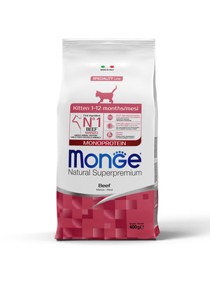 Повседневные корма Monge Сухой корм Monge Cat Speciality Line Monoprotein для котят и беременных кошек, из говядины 400 г Повседневные корма Monge Сухой корм Monge Cat Speciality Line Monoprotein для котят и беременных кошек, из говядины 400 г (фото)