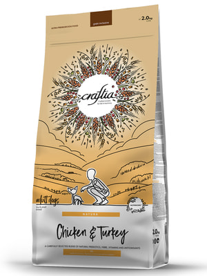 Повседневные корма Craftia Сухой корм CRAFTIA NATURA для взрослых собак миниатюрных и мелких пород из курицы и индейки 2 кг Повседневные корма Craftia Сухой корм CRAFTIA NATURA для взрослых собак миниатюрных и мелких пород из курицы и индейки 2 кг (фото)