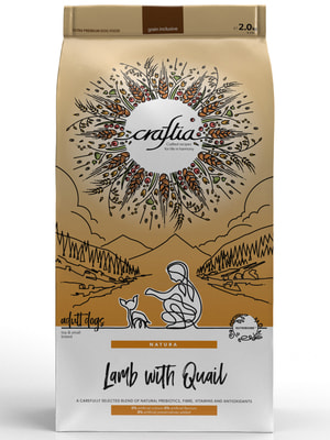 Повседневные корма Craftia Сухой корм CRAFTIA NATURA для взрослых собак миниатюрных и мелких пород из ягненка с перепелкой 2 кг Повседневные корма Craftia Сухой корм CRAFTIA NATURA для взрослых собак миниатюрных и мелких пород из ягненка с перепелкой 2 кг (фото)