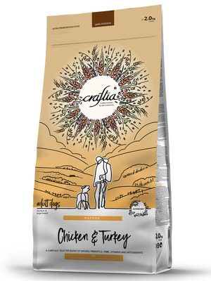 Повседневные корма Craftia Сухой корм CRAFTIA NATURA для взрослых собак средних и крупных пород из курицы и индейки 2 кг Повседневные корма Craftia Сухой корм CRAFTIA NATURA для взрослых собак средних и крупных пород из курицы и индейки 2 кг (фото)