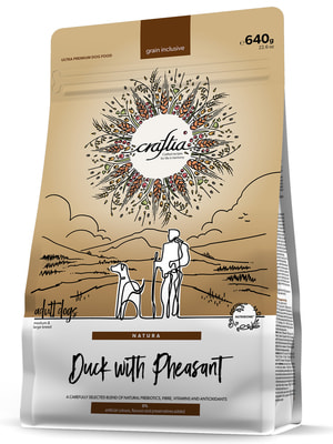 Повседневные корма Craftia Сухой корм CRAFTIA NATURA для взрослых собак средних и крупных пород из утки с фазаном 640 г Повседневные корма Craftia Сухой корм CRAFTIA NATURA для взрослых собак средних и крупных пород из утки с фазаном 640 г (фото)