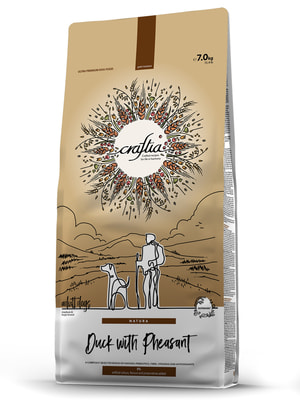 Повседневные корма Craftia Сухой корм CRAFTIA NATURA для взрослых собак средних и крупных пород из утки с фазаном 7 кг Повседневные корма Craftia Сухой корм CRAFTIA NATURA для взрослых собак средних и крупных пород из утки с фазаном 7 кг (фото)