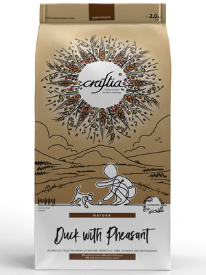 Повседневные корма Craftia Сухой корм CRAFTIA NATURA для щенков миниатюрных и мелких пород из утки с фазаном 2 кг Повседневные корма Craftia Сухой корм CRAFTIA NATURA для щенков миниатюрных и мелких пород из утки с фазаном 2 кг (фото)