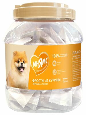Повседневные Мнямс Лакомство Мнямс для собак и щенков с 4 месяцев "Фросты" из курицы. Размер S (48 шт). Повседневные Мнямс Лакомство Мнямс для собак и щенков с 4 месяцев "Фросты" из курицы. Размер S (48 шт). (фото)