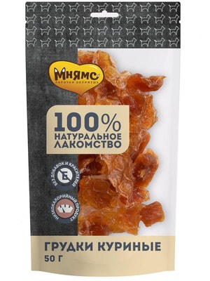 Повседневные Мнямс Лакомство Мнямс Грудки куриные для собак 50г Повседневные Мнямс Лакомство Мнямс Грудки куриные для собак 50г (фото)