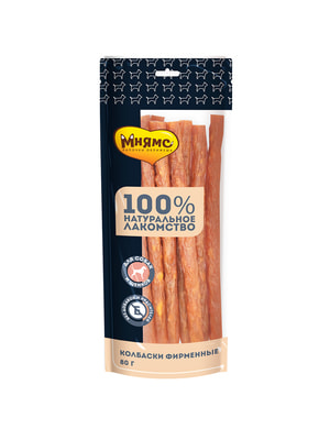 Повседневные Мнямс Лакомство Мнямс для собак Колбаски фирменные 80г Повседневные Мнямс Лакомство Мнямс для собак Колбаски фирменные 80г
