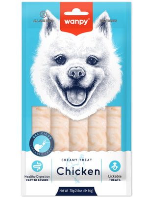 Повседневные Wanpy Wanpy Dog Крем лакомство для собак "нежное пюре" из курицы 70 г Повседневные Wanpy Wanpy Dog Крем лакомство для собак "нежное пюре" из курицы 70 г (фото)
