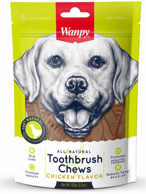 Повседневные Wanpy Wanpy Dog Лакомство для собак "Зубные щетки со вкусом курицы" 100 г Повседневные Wanpy Wanpy Dog Лакомство для собак "Зубные щетки со вкусом курицы" 100 г (фото)