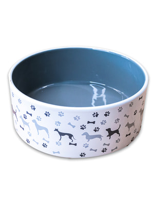 Миски, поилки, хранение корма Mr.Kranch Миска Mr.Kranch керамическая для собак с рисунком 350 мл серая Миски, поилки, хранение корма Mr.Kranch Миска Mr.Kranch керамическая для собак с рисунком 350 мл серая (фото)