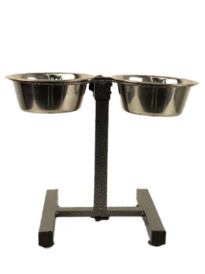 Миски, поилки, хранение корма Mr.Kranch Миска двойная Mr.Kranch из нержавеющей стали на штативе 2х1,8 л Миски, поилки, хранение корма Mr.Kranch Миска двойная Mr.Kranch из нержавеющей стали на штативе 2х1,8 л (фото)