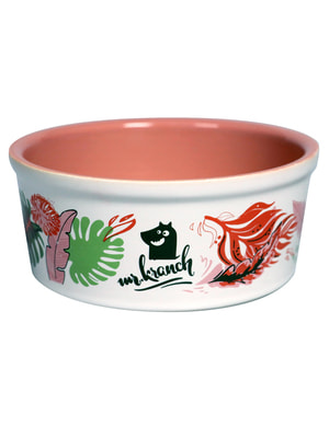Миски, поилки, хранение корма Mr.Kranch Миска Mr.Kranch для собак и кошек из фарфора "Тропики", 450мл, розовая Миски, поилки, хранение корма Mr.Kranch Миска Mr.Kranch для собак и кошек из фарфора "Тропики", 450мл, розовая