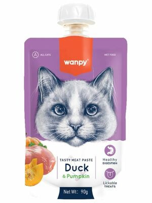 Повседневные Wanpy Wanpy Cat Лакомство для кошек Мясной мусс из утки и тыквы 90 г Повседневные Wanpy Wanpy Cat Лакомство для кошек Мясной мусс из утки и тыквы 90 г