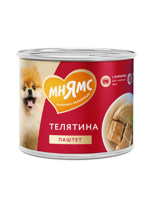 Повседневные корма Мнямс Влажный корм Мнямс Паштет из телятины для собак всех пород «ФИТНЕС» 200 г Повседневные корма Мнямс Влажный корм Мнямс Паштет из телятины для собак всех пород «ФИТНЕС» 200 г (фото)