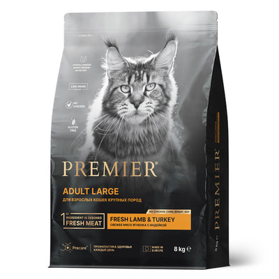     Premier Cat Lamb&amp;Turkey ADULT LARGE    ,     8  ()