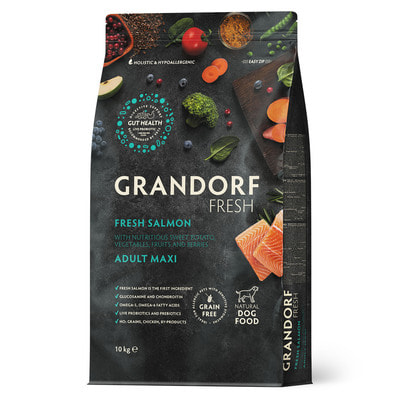     GRANDORF Fresh Dog Adult MAXI Salmon&amp;Sweet Potato    ,     10  ()