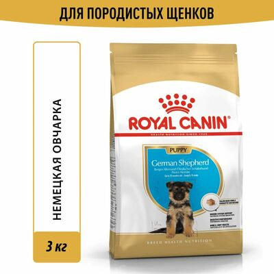Сухие корма Royal Canin Royal Canin German Shepherd Puppy Корм сухой для щенков породы Немецкая овчарка до 15 месяцев, 3 кг Сухие корма Royal Canin Royal Canin German Shepherd Puppy Корм сухой для щенков породы Немецкая овчарка до 15 месяцев, 3 кг (фото)