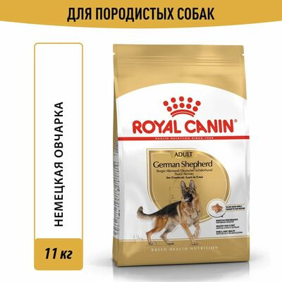 Сухие корма Royal Canin Корм сухой для взрослых собак Royal Canin German Shepherd породы Немецкая Овчарка от 15 месяцев, 11 кг Сухие корма Royal Canin Корм сухой для взрослых собак Royal Canin German Shepherd породы Немецкая Овчарка от 15 месяцев, 11 кг (фото)